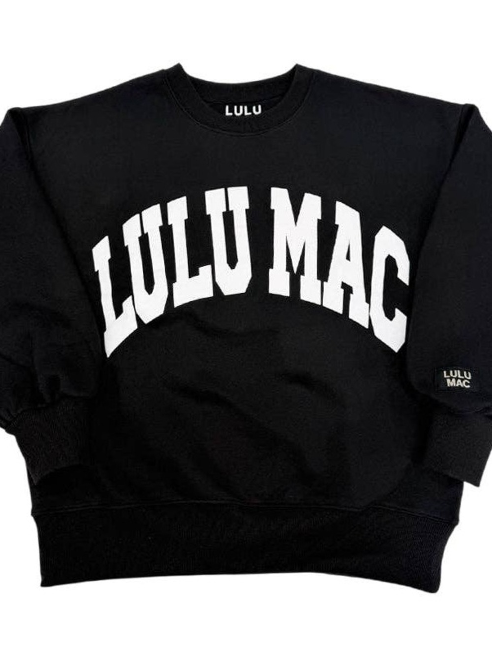 LuLu Mac Black Logo Crewneck Sweater